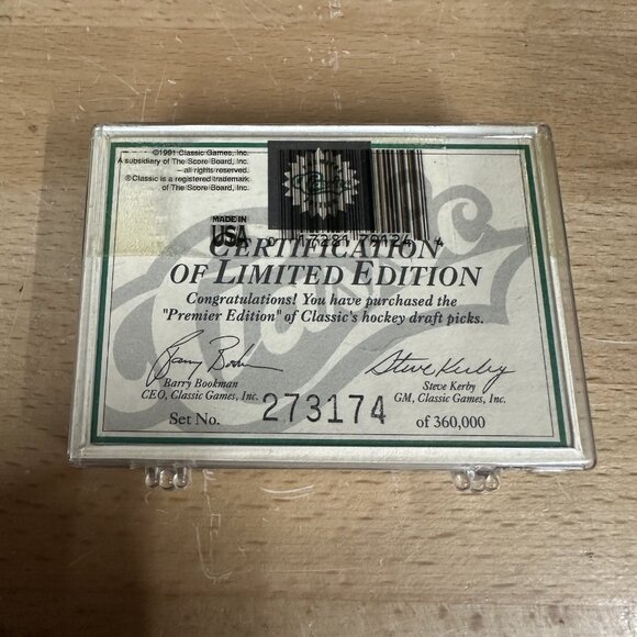 1991 Premiere Classic Edition Hockey Draft Picks 1-50 Checklist SEALED - Picture 2 of 2